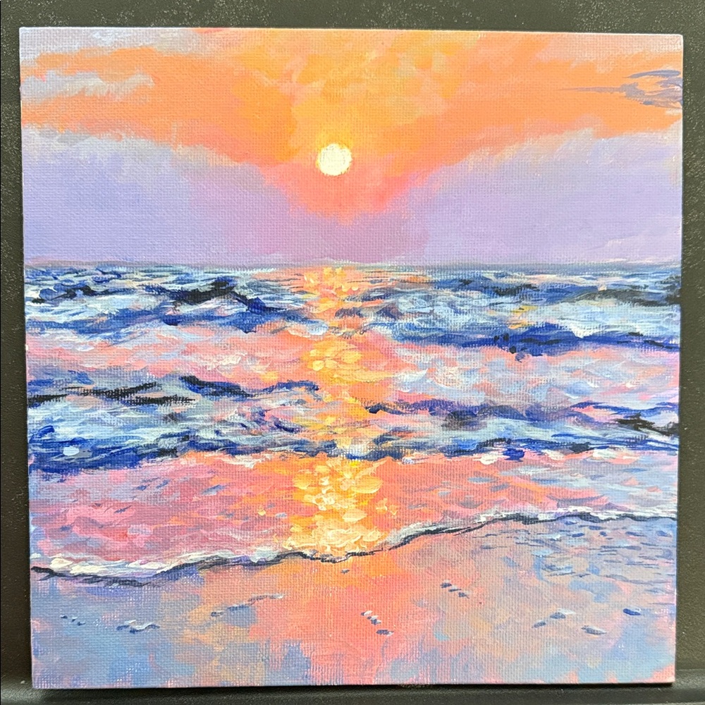 Sunset Ocean Canvas Art - Picture 2 of 5
